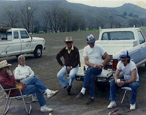 1989 Jack McCreery and Bob Pate on tail Gate